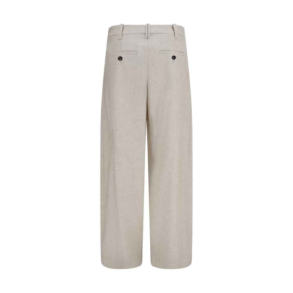 Brunello Cucinelli Beige Wool Oves Aries Dress Pants