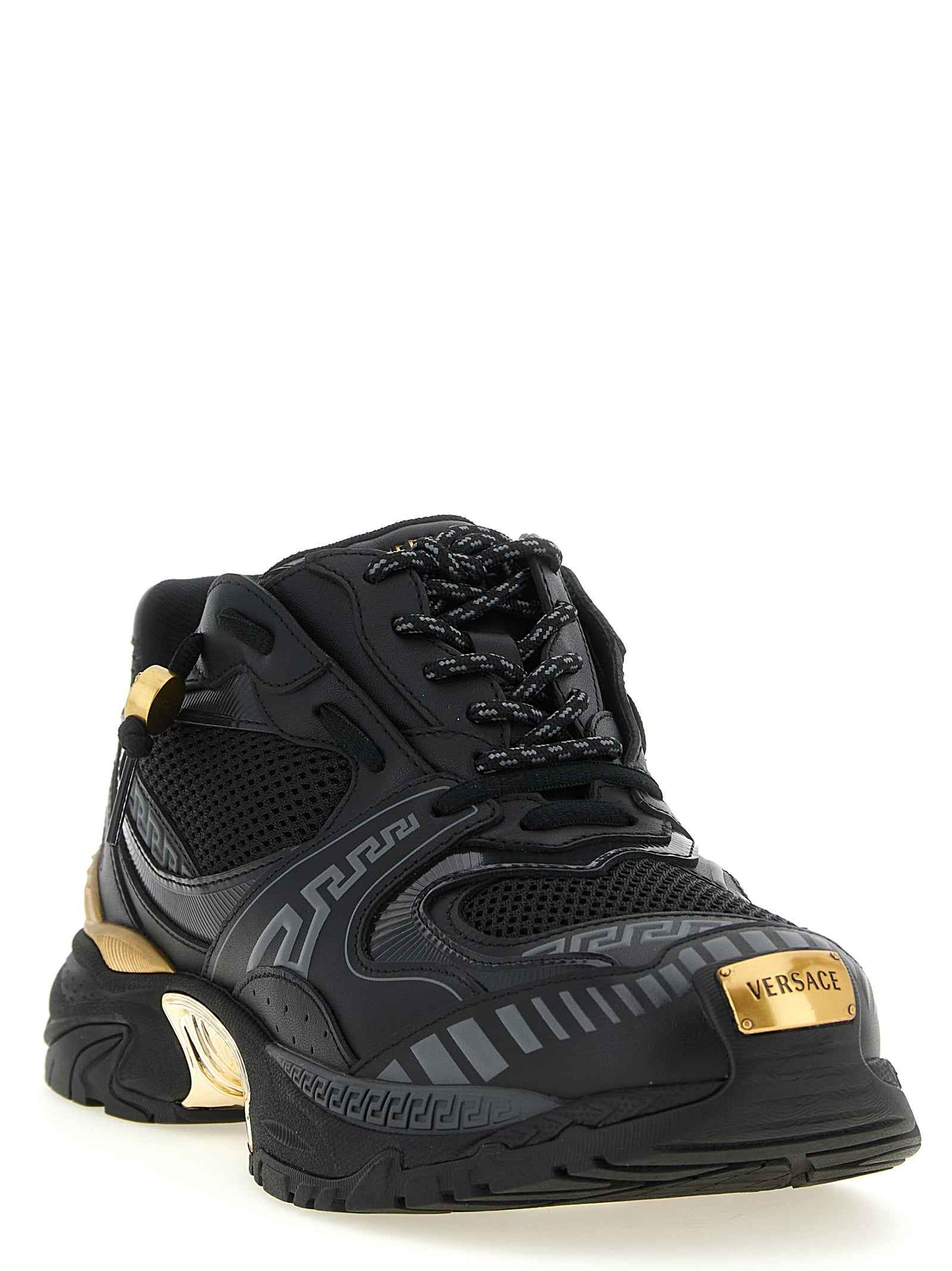 Versace Multicolor Calfskin Athletic Sneakers