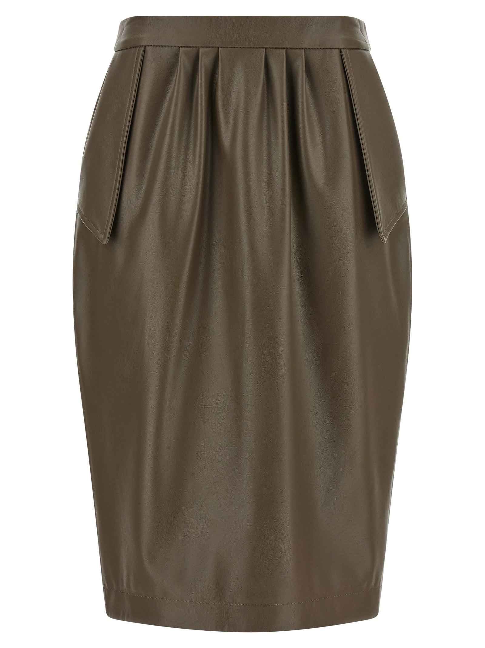 Stella McCartney Brown Polyester Midi Skirt