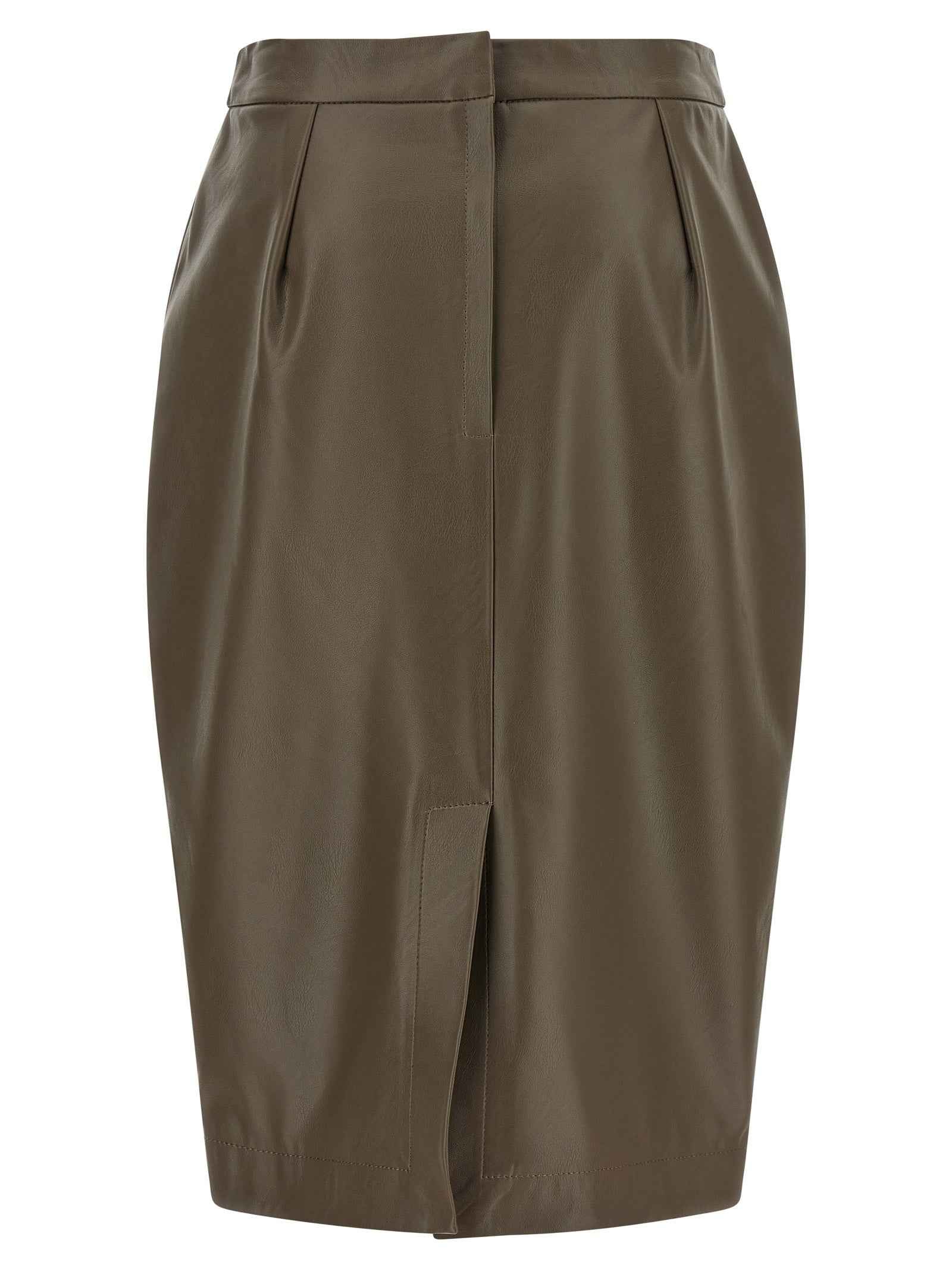 Stella McCartney Brown Polyester Midi Skirt