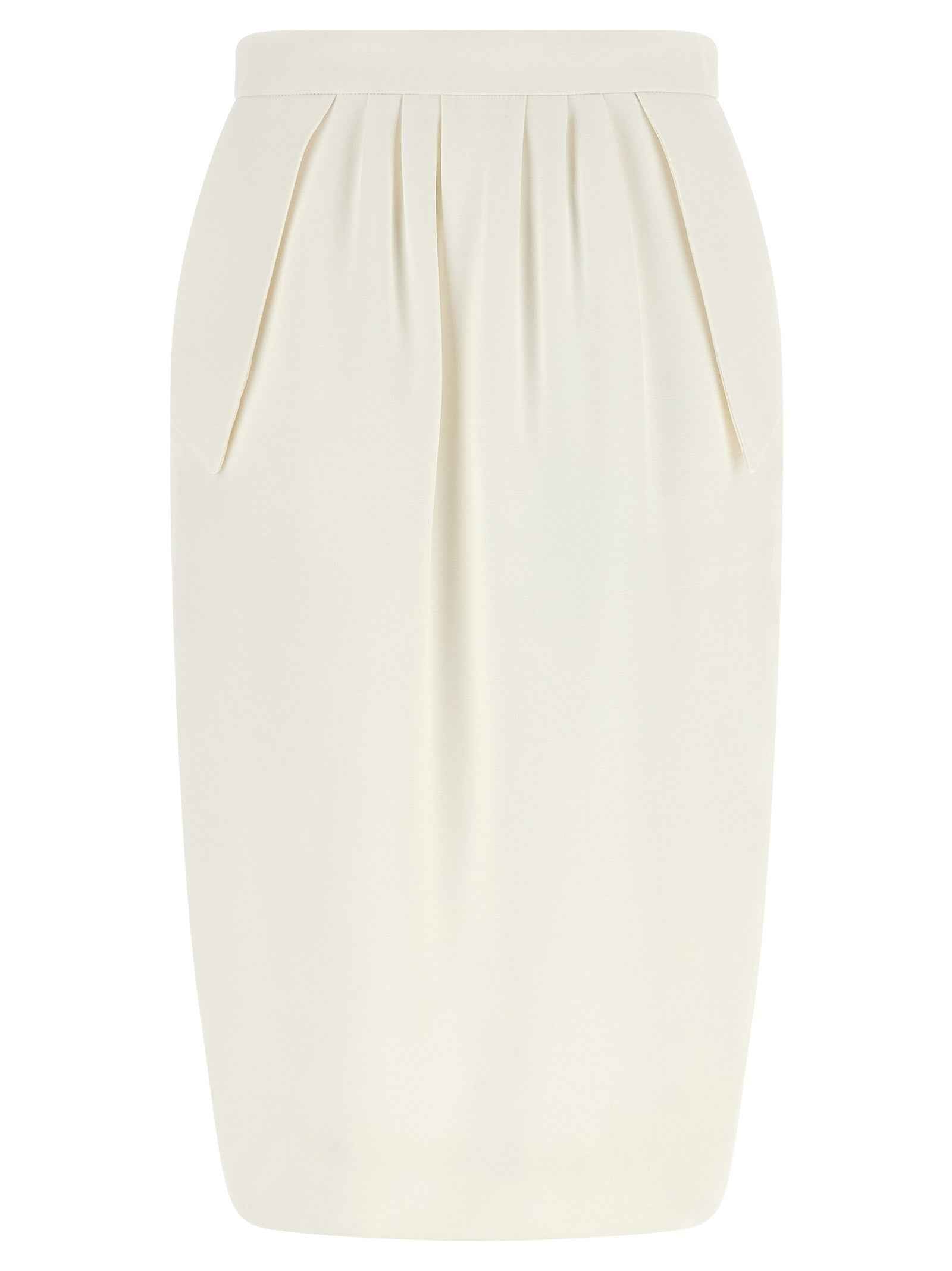 Stella McCartney White Polyester Midi Skirt