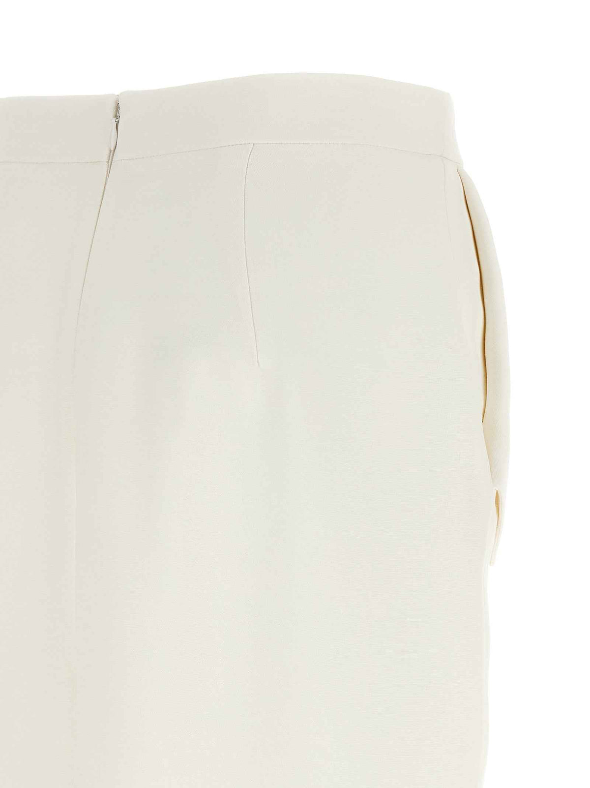 Stella McCartney White Polyester Midi Skirt