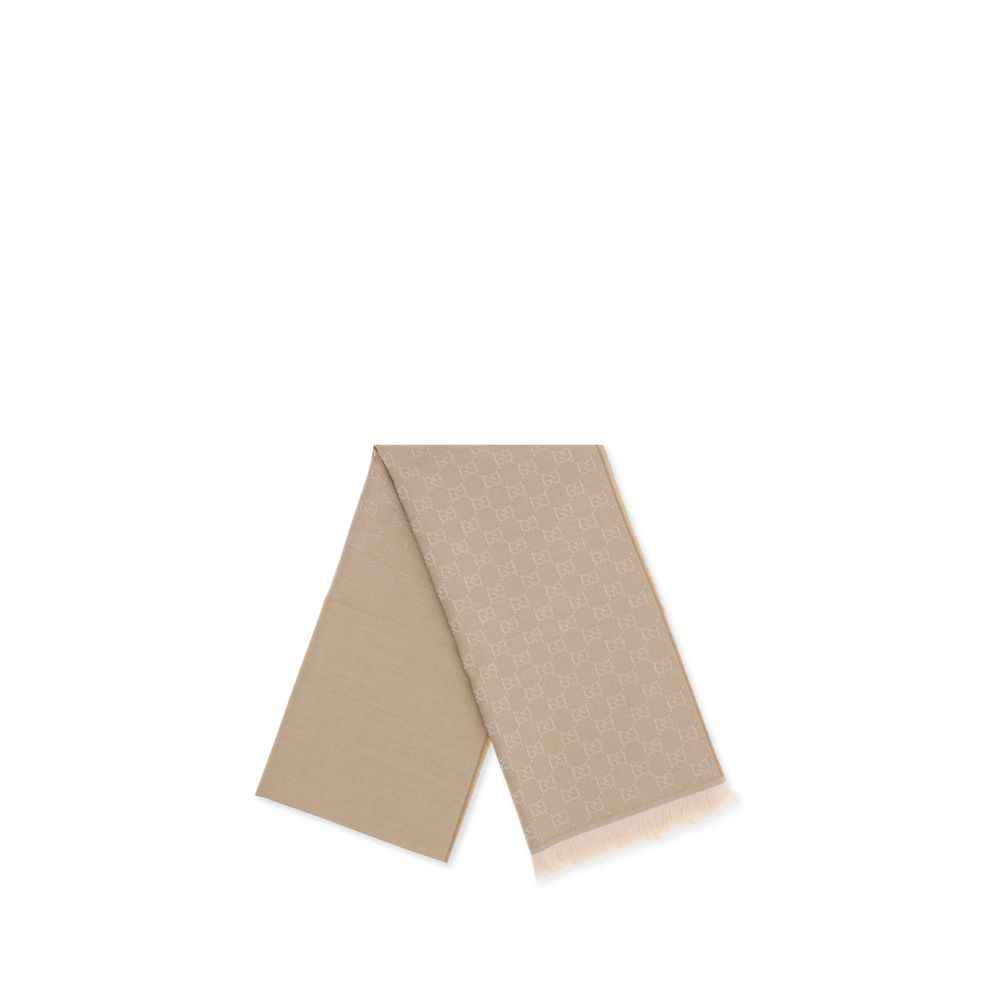 Gucci Beige Wool Oves Aries Foulard