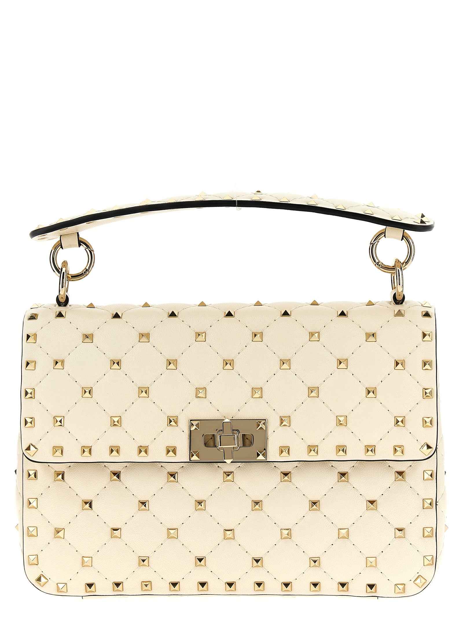 Valentino Garavani White Lamb Leather Shoulder Bag