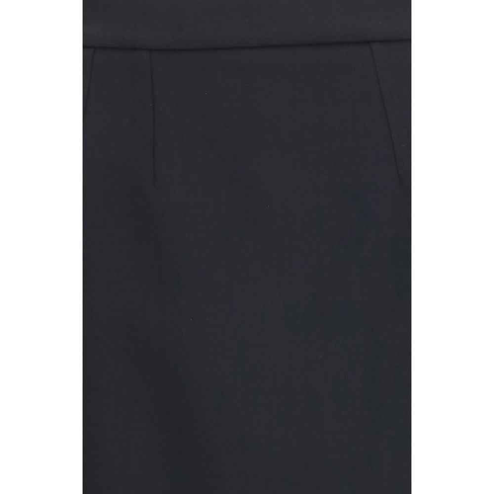 Dolce & Gabbana Black Wool Oves Aries Long Skirt