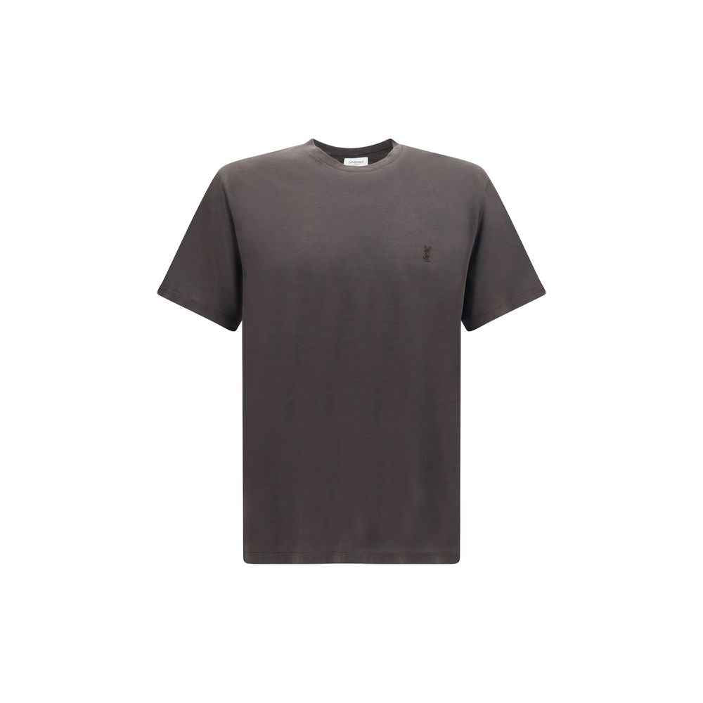 Saint Laurent Brown Silk T-Shirt