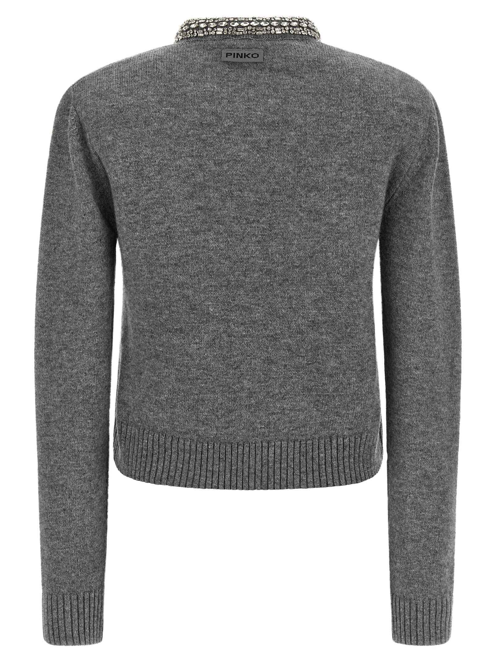 PINKO Gray Wool Cardigan