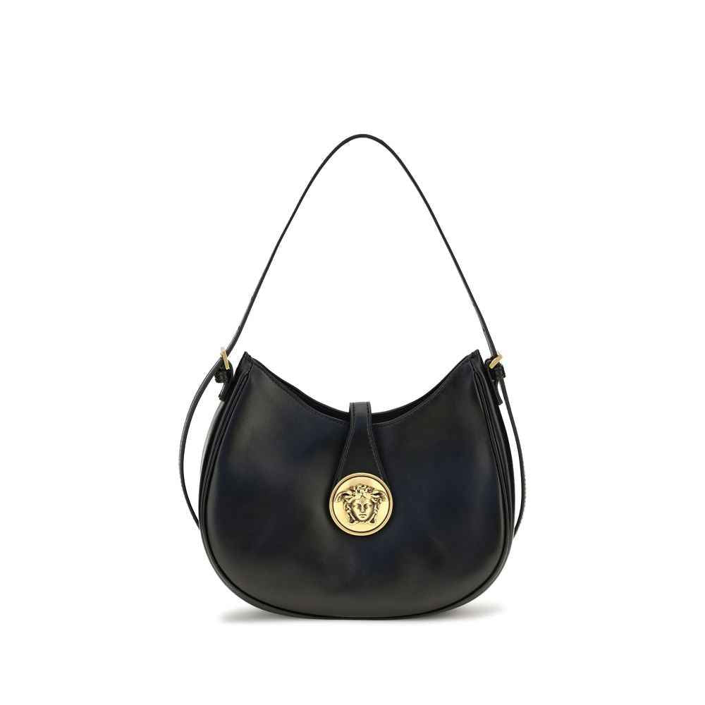 Versace Black Calf Leather Bos Taurus Shoulder Bag