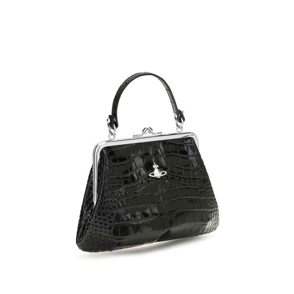 Vivienne Westwood Black Calf Leather Bos Taurus Handbag