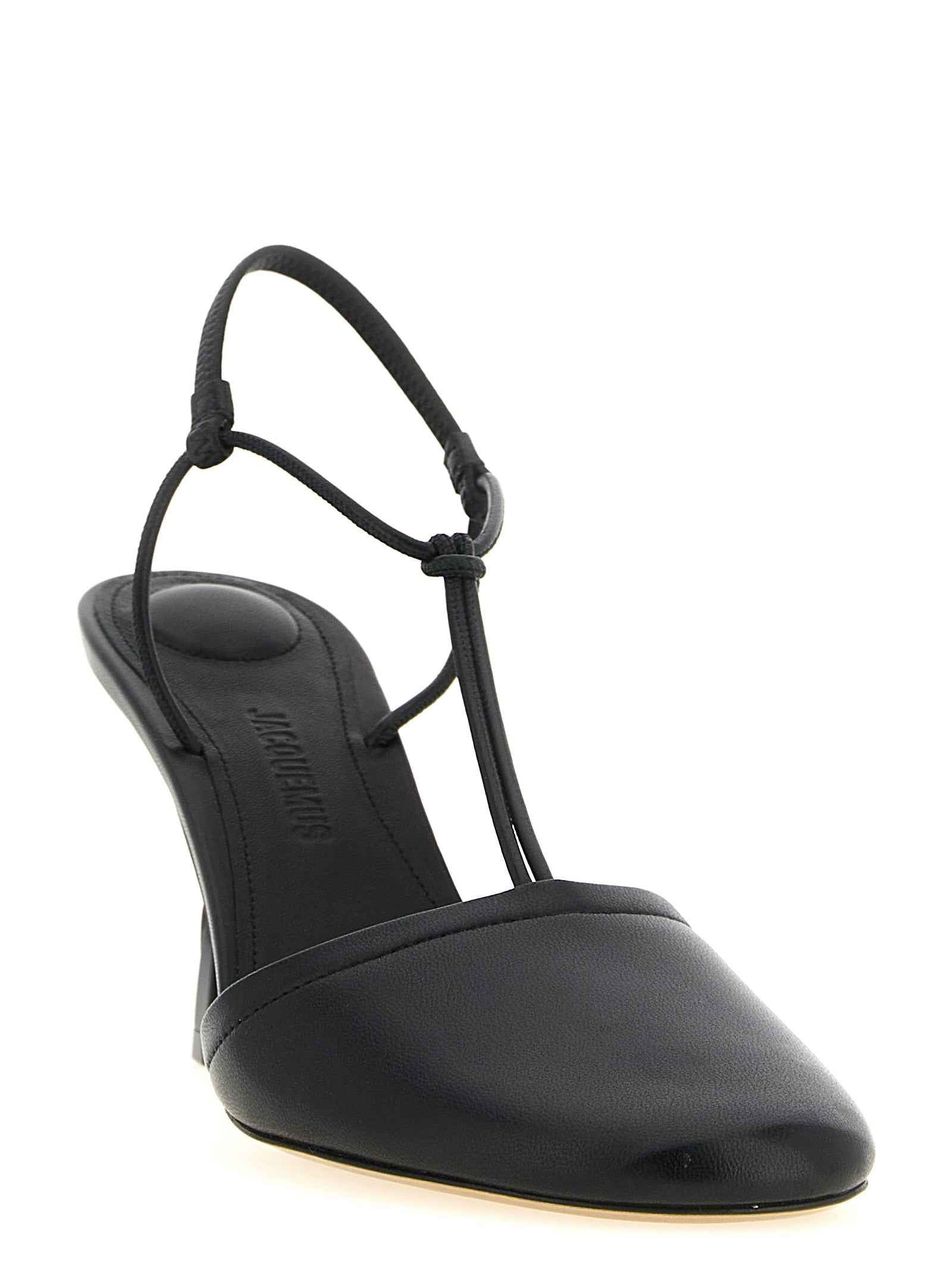 Jacquemus Black Lamb Leather High Heel Pumps