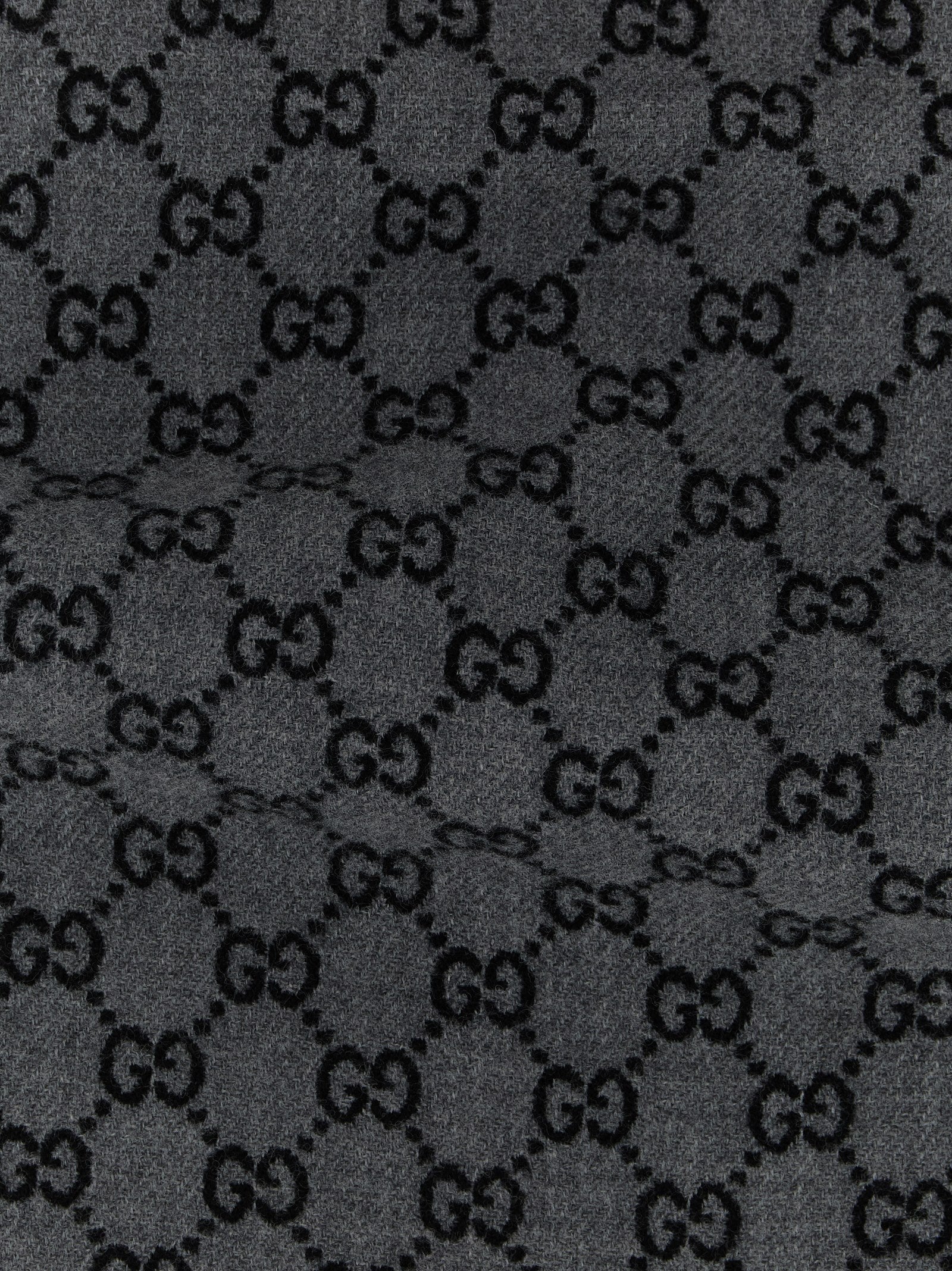 Gucci Gray Wool Scarf