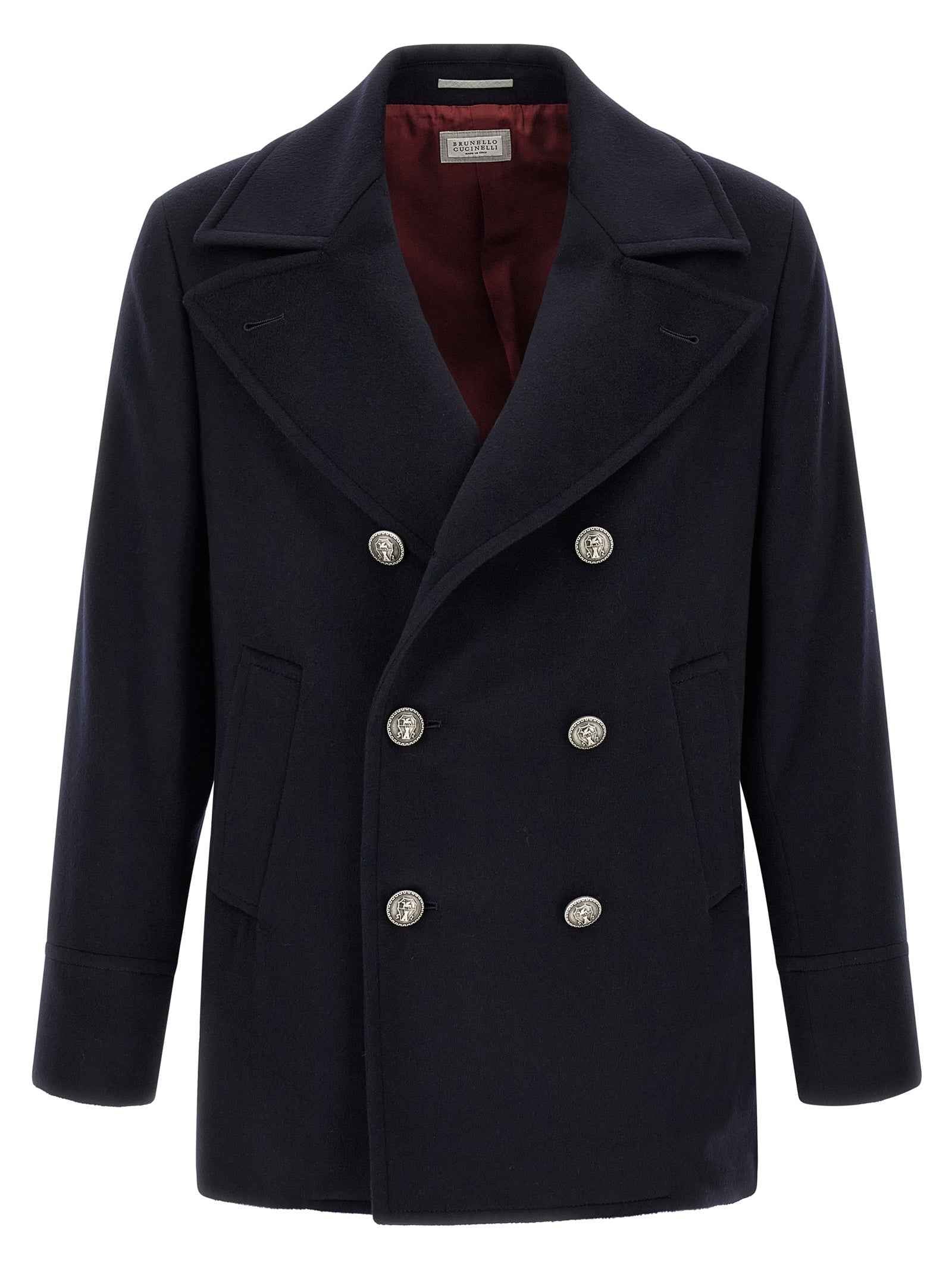 Brunello Cucinelli Blue Virgin Wool Coat