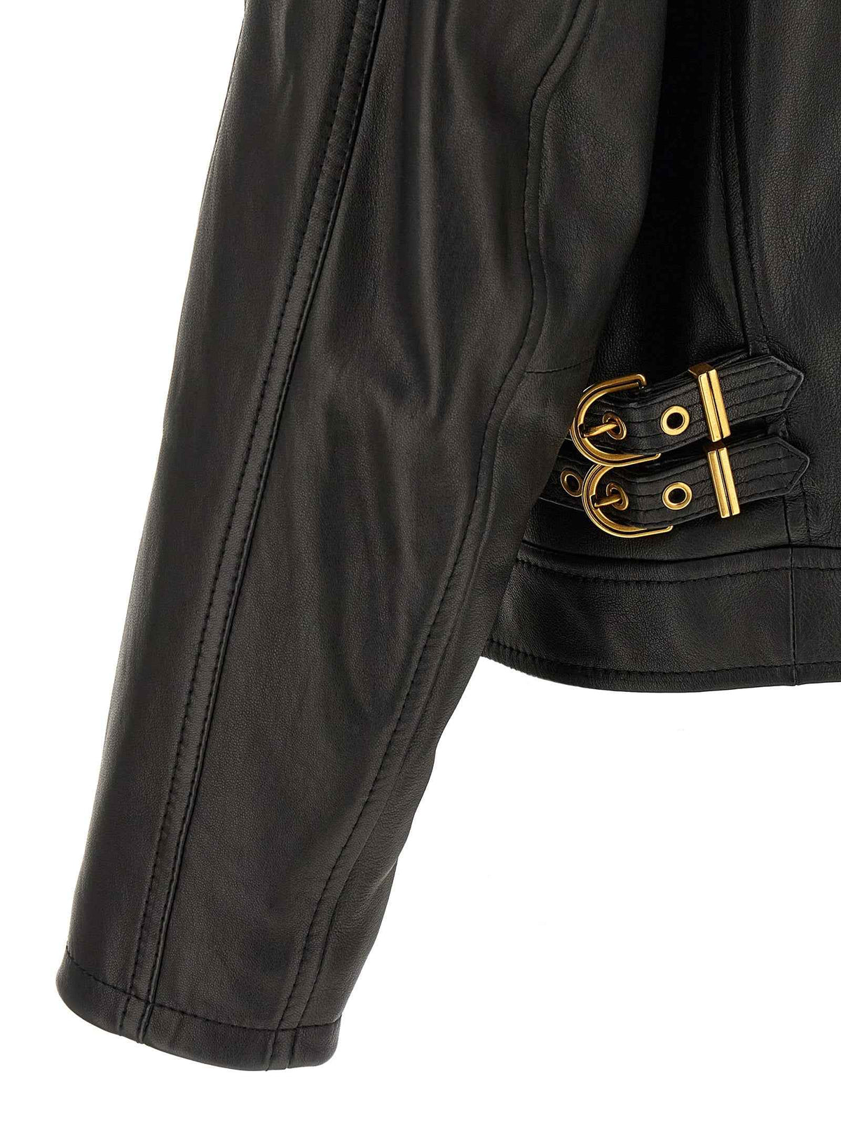 Versace Black Lamb Leather Leather Jacket