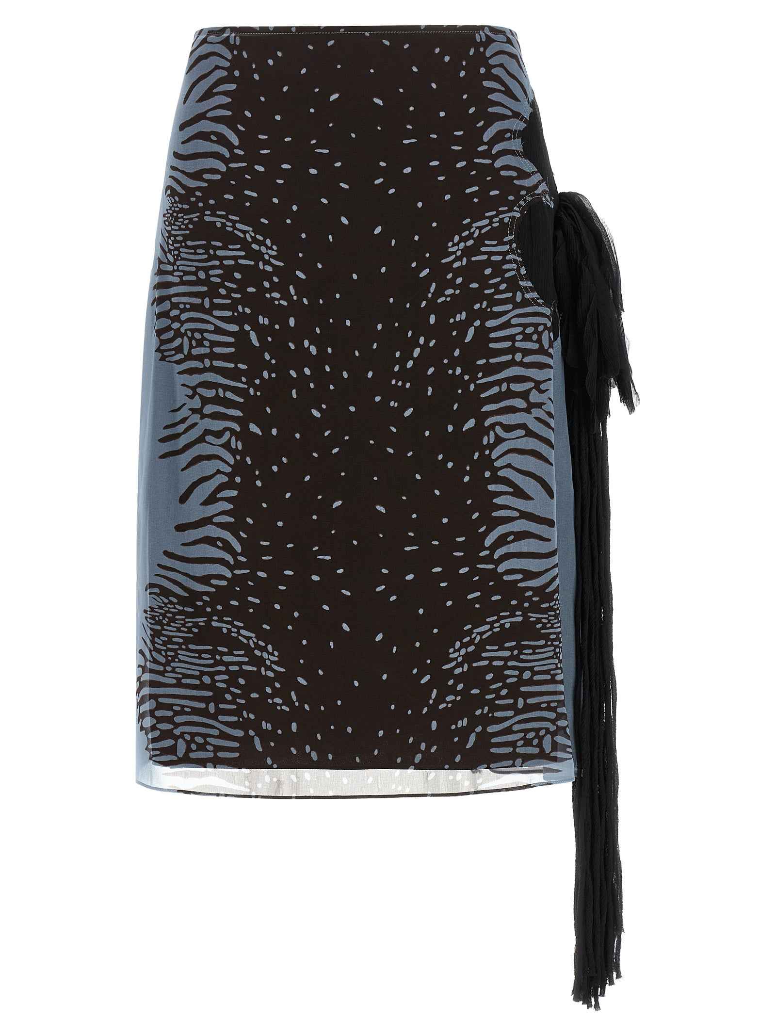 Ferragamo Multicolor Silk Midi Skirt