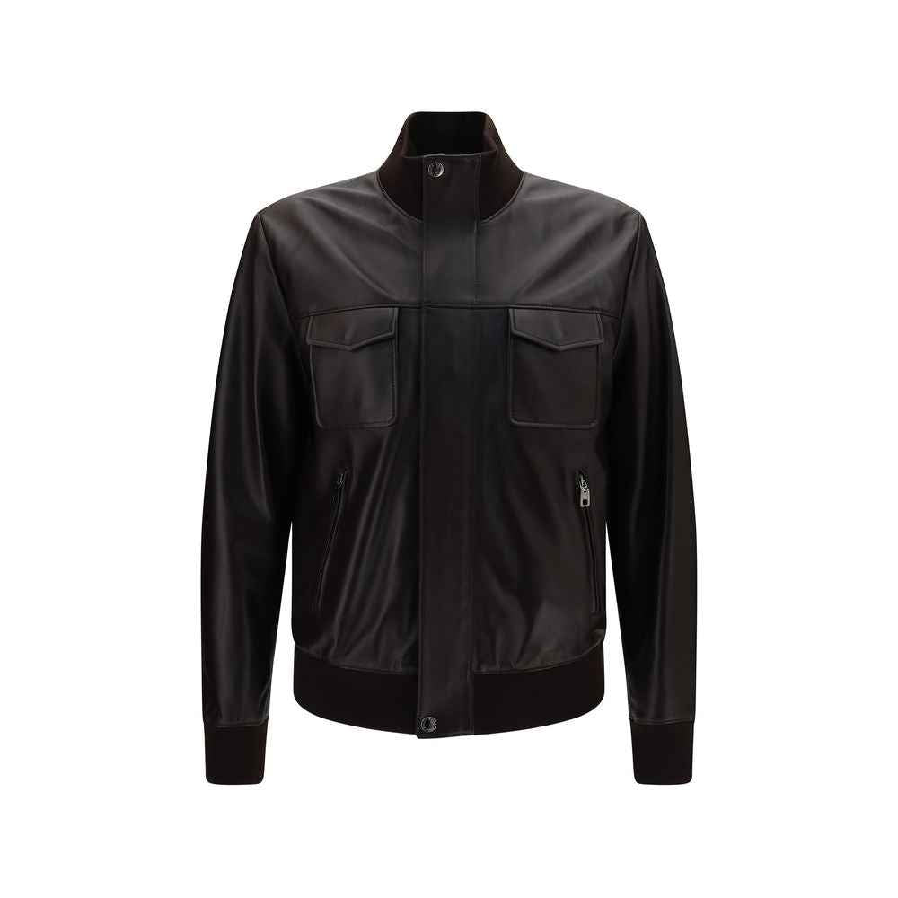 Dolce & Gabbana Brown Lamb Ovis Aries Aries Bomber