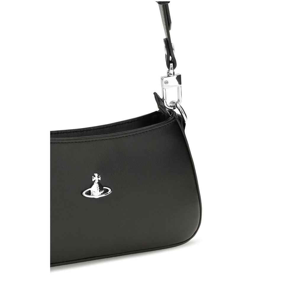 Vivienne Westwood Black Calf Leather Bos Taurus Shoulder Bag