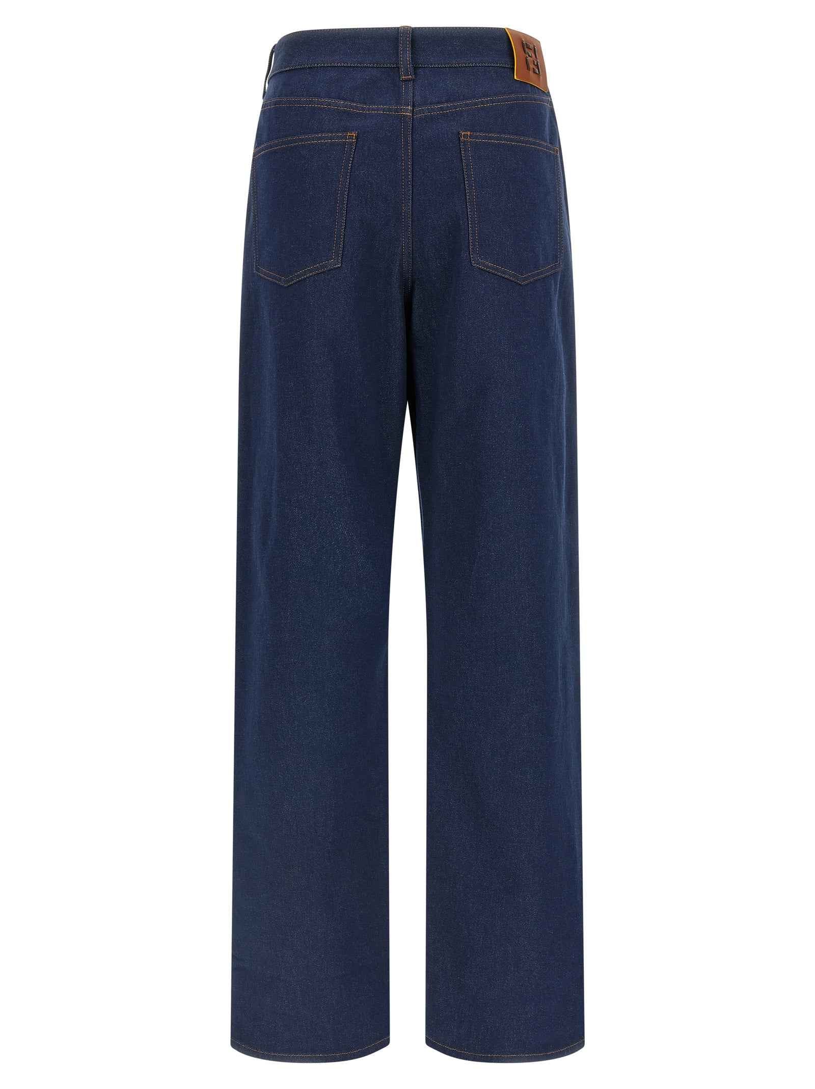 Fendi Blue Cotton Jeans Denim