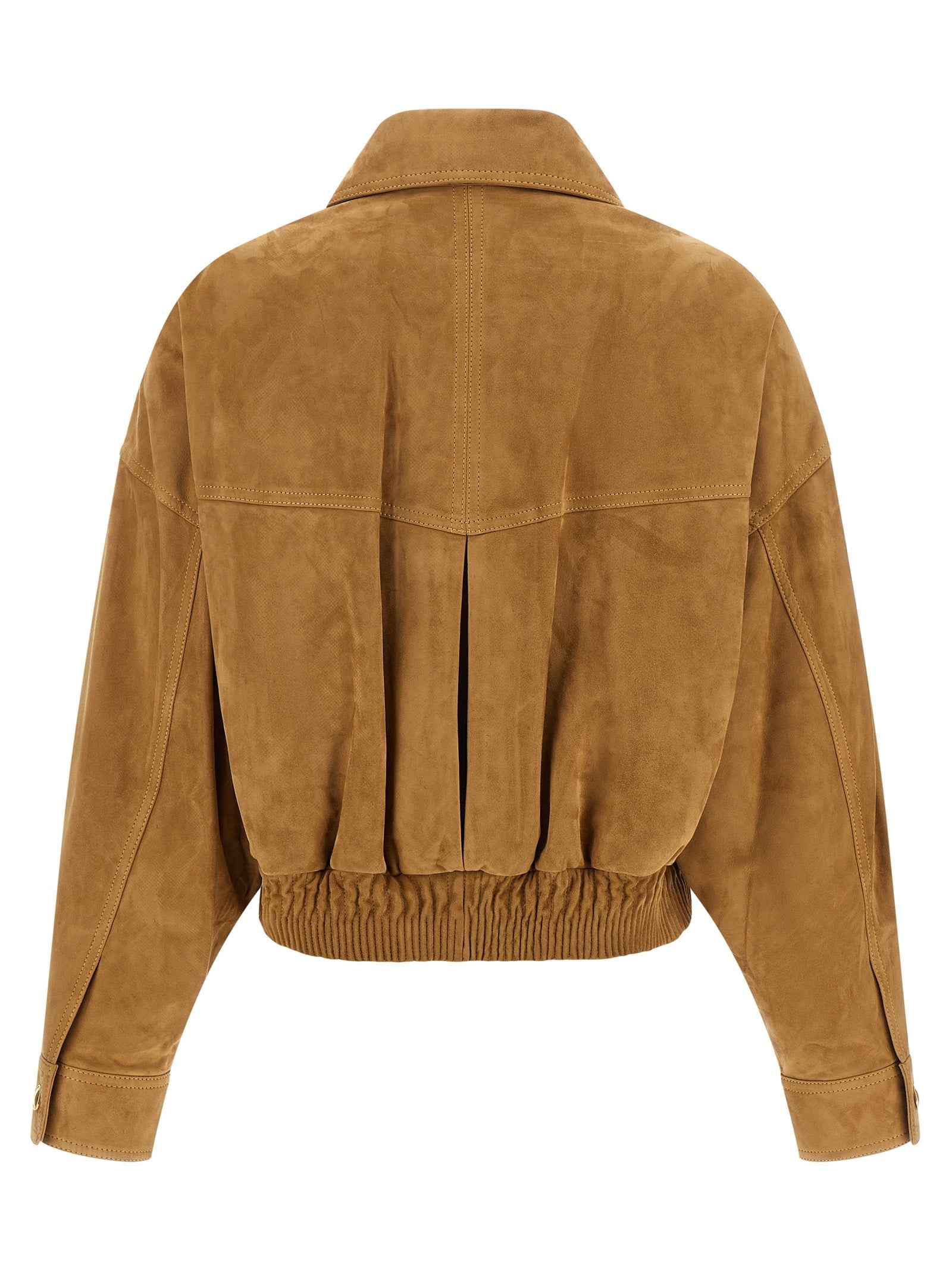Versace Brown Lamb Leather Leather Jacket