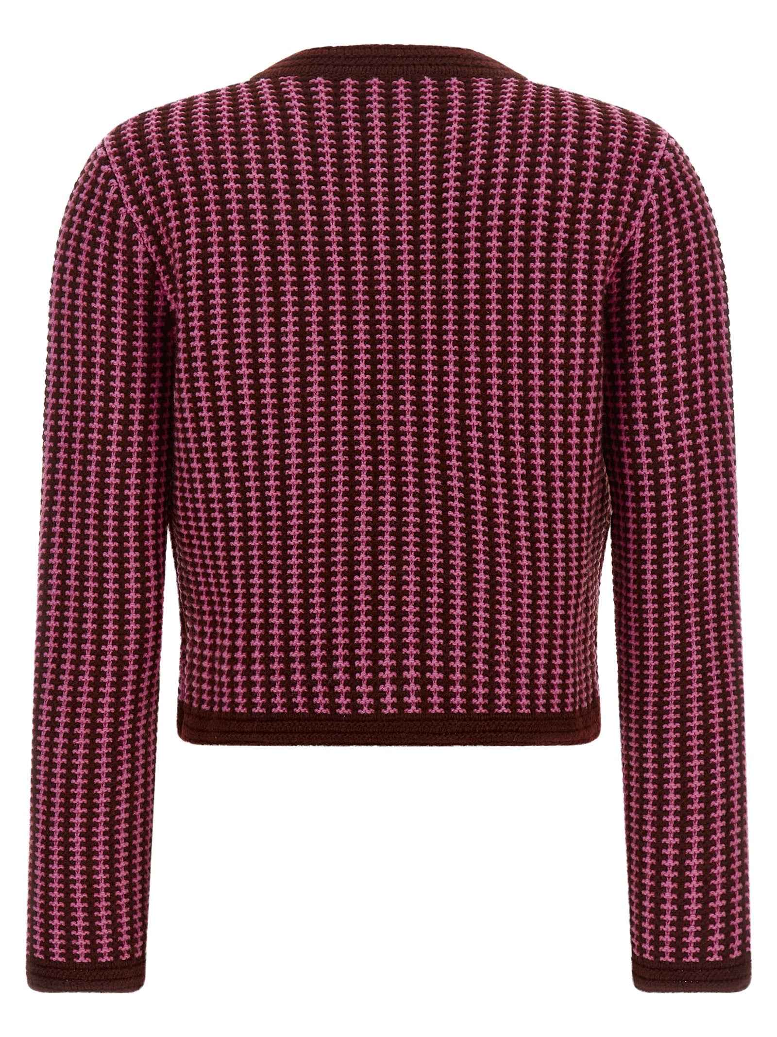 Versace Multicolor Virgin Wool Cardigan