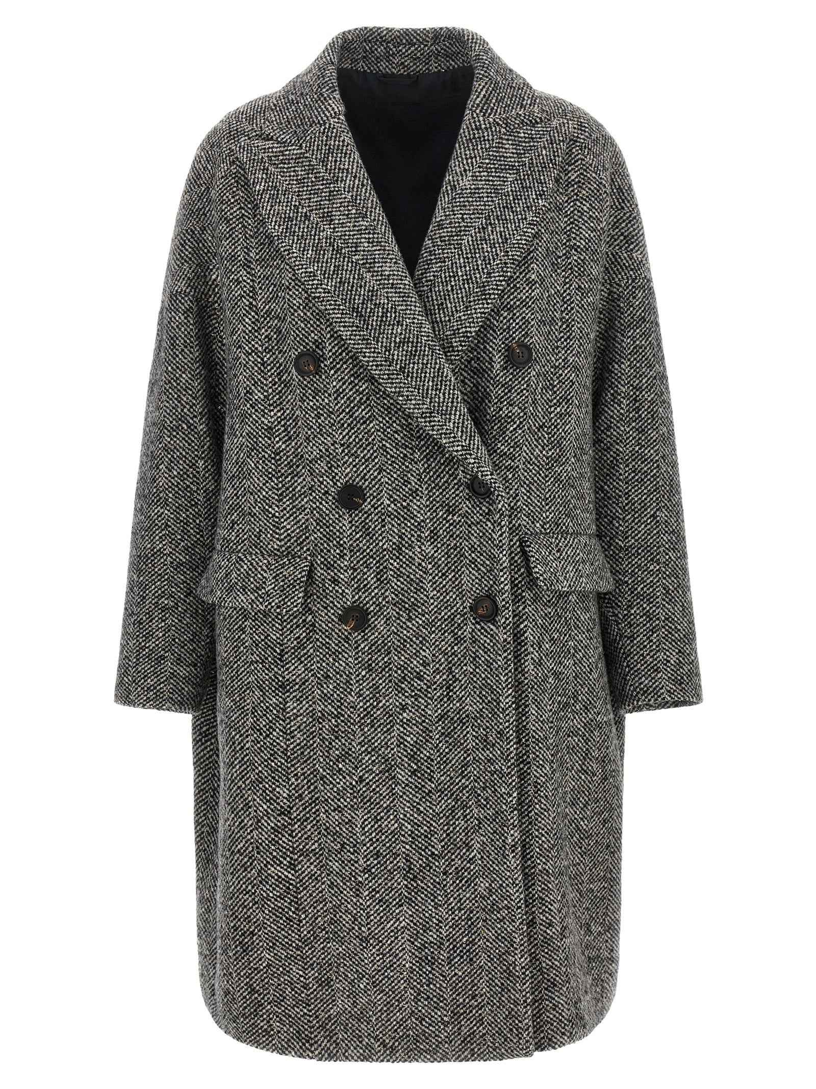 Brunello Cucinelli Gray Virgin Wool Coat