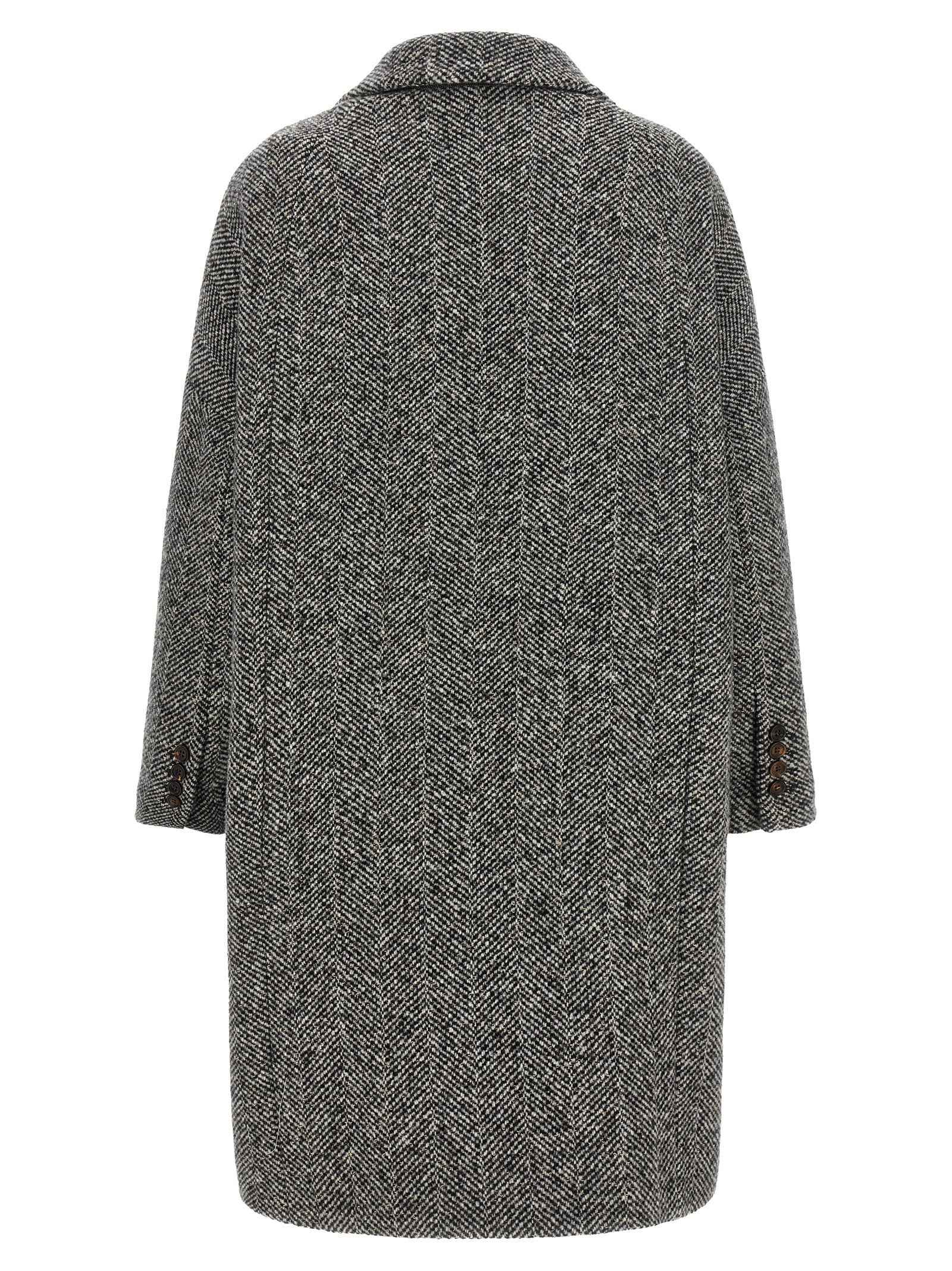 Brunello Cucinelli Gray Virgin Wool Coat
