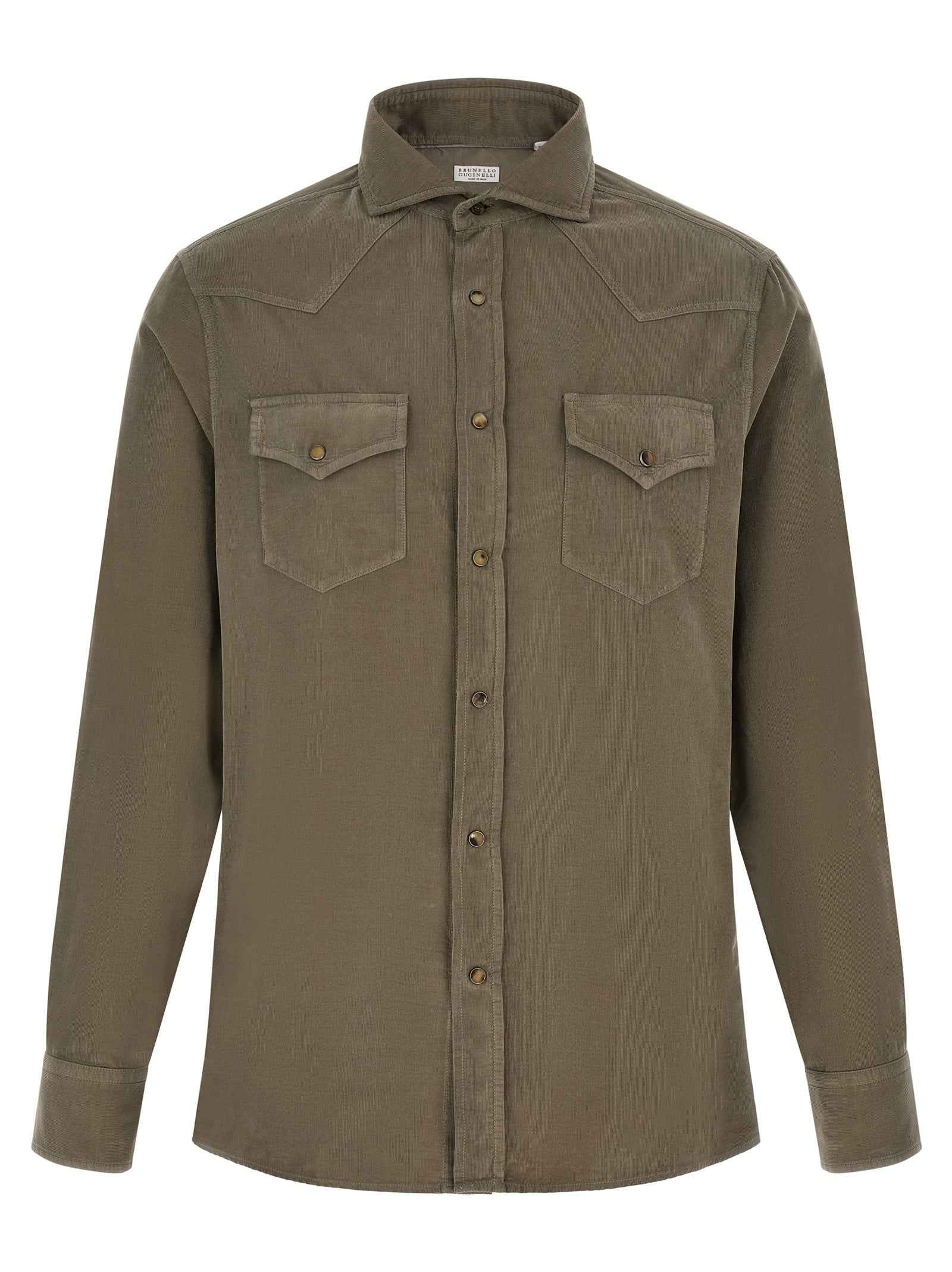Brunello Cucinelli Bicolor Cotton Blouse