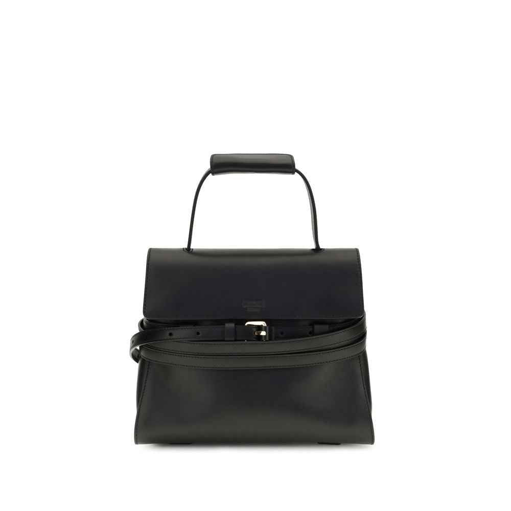 Moschino Black Calf Leather Bos Taurus Shoulder Bag