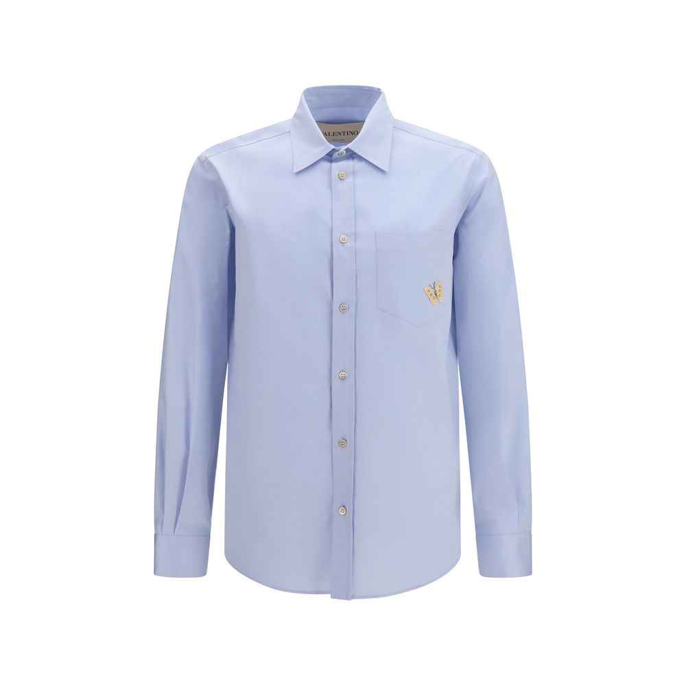 Valentino Garavani Blue Cotton Dress Shirt