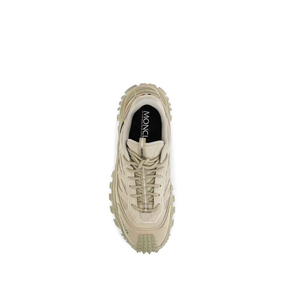Moncler Beige Calf Leather Bos Taurus Athletic Sneakers