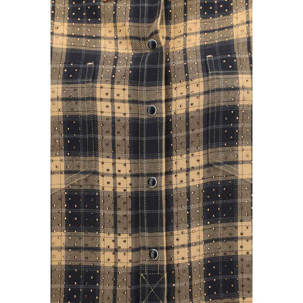 PINKO Beige Viscose Pattern Shirt
