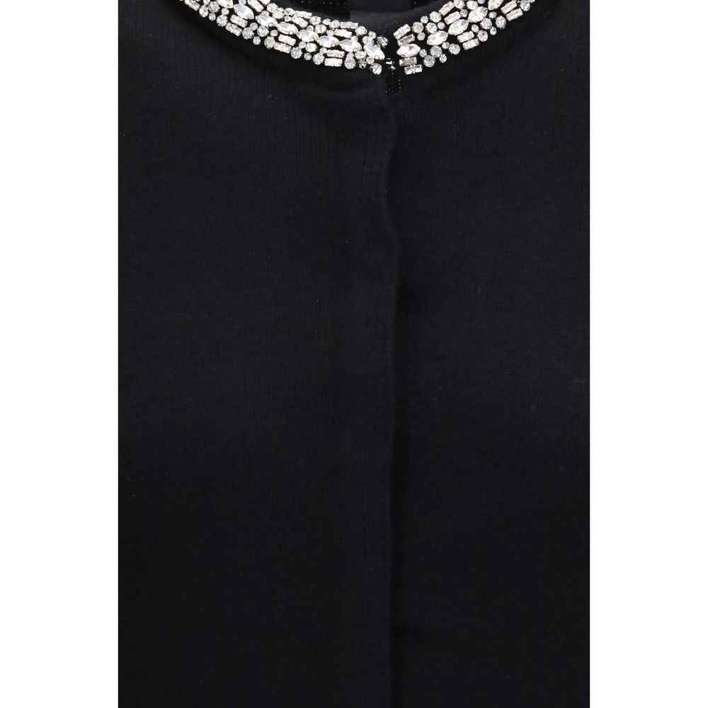 PINKO Black Wool Oves Aries Cardigan