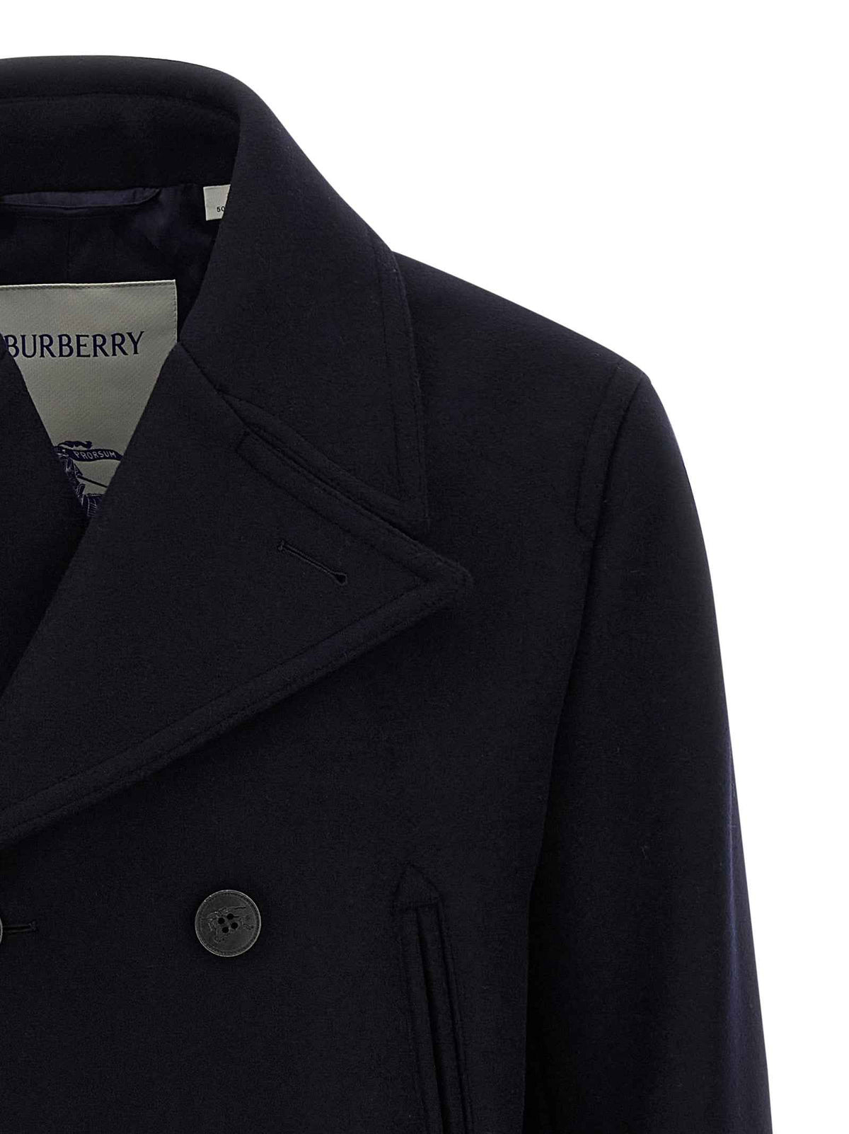 Burberry Blue Wool Coat
