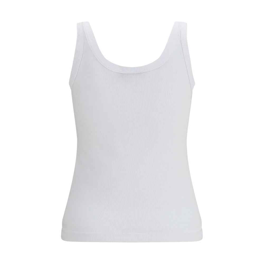 Dolce & Gabbana White Cotton Tank Tops