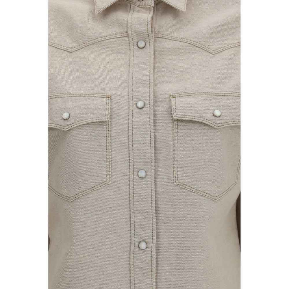 Fendi Beige Denim Shirt