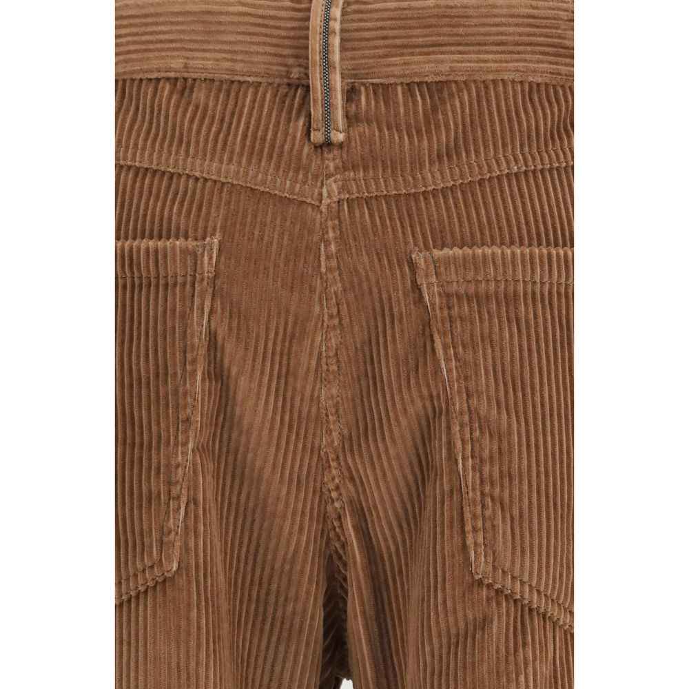 Brunello Cucinelli Brown Cotton Casual Pants