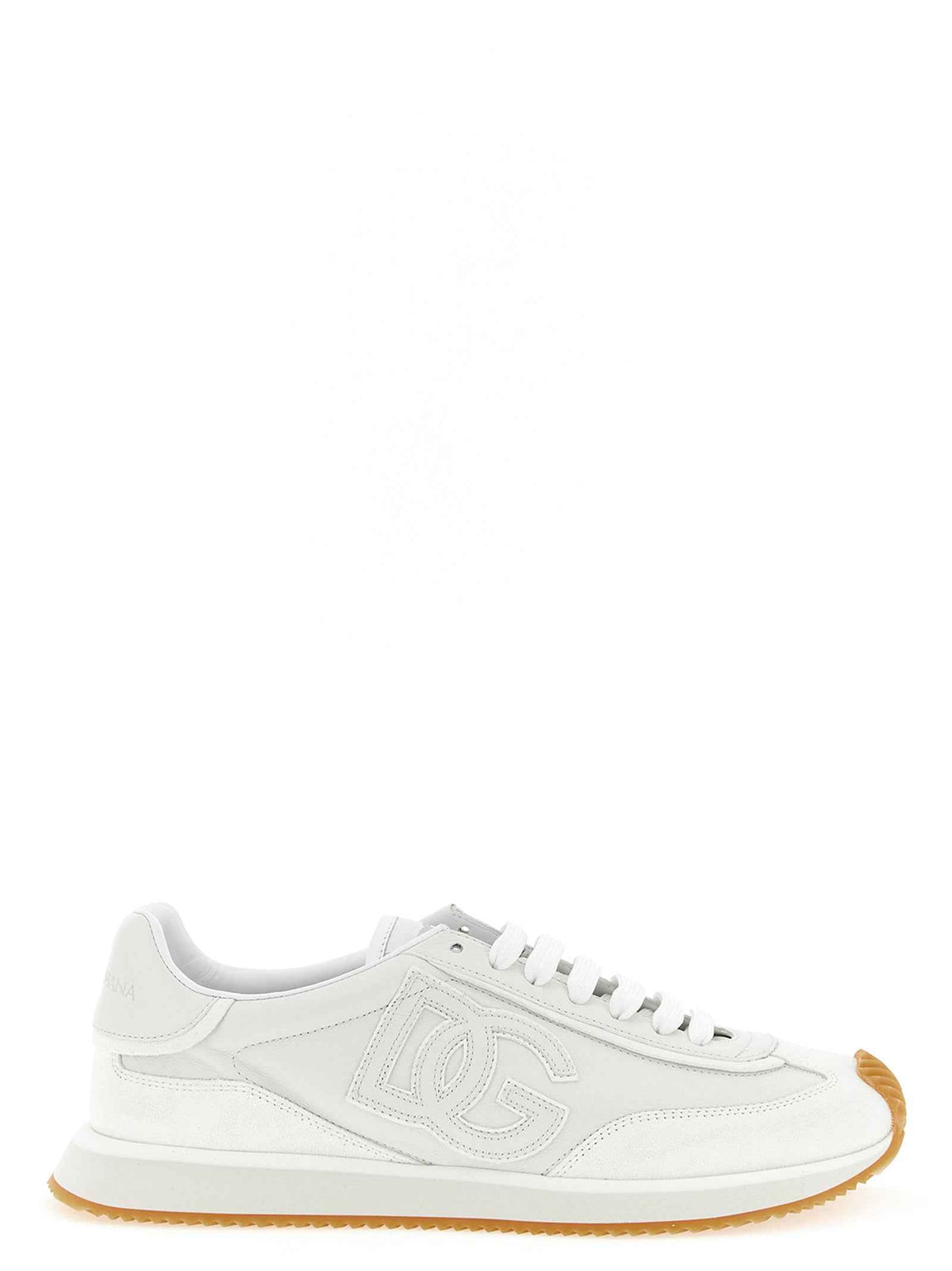 Dolce & Gabbana White Calfskin Low Top Sneakers