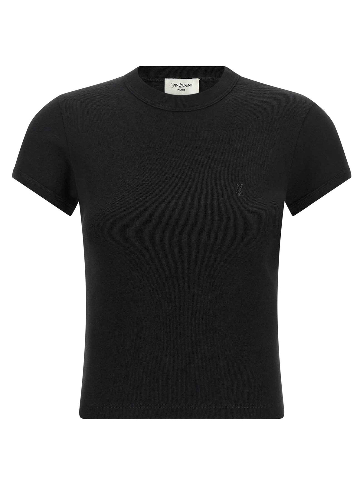 Saint Laurent Black Cotton T-Shirt