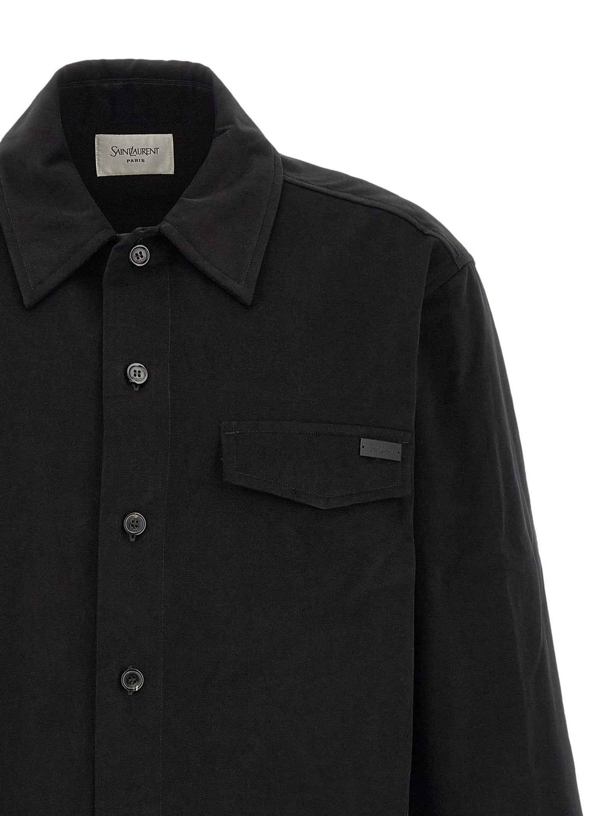 Saint Laurent Black Cotton Blouse