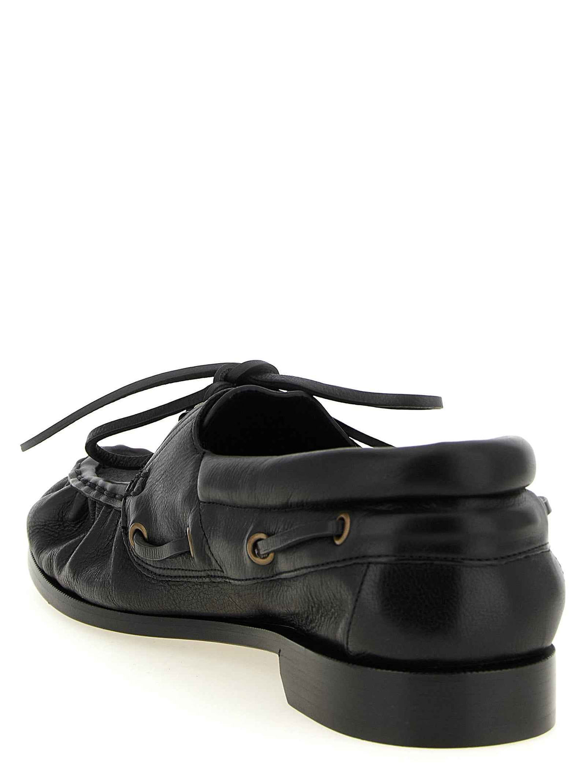 Saint Laurent Black Calfskin Slip-On Loafers