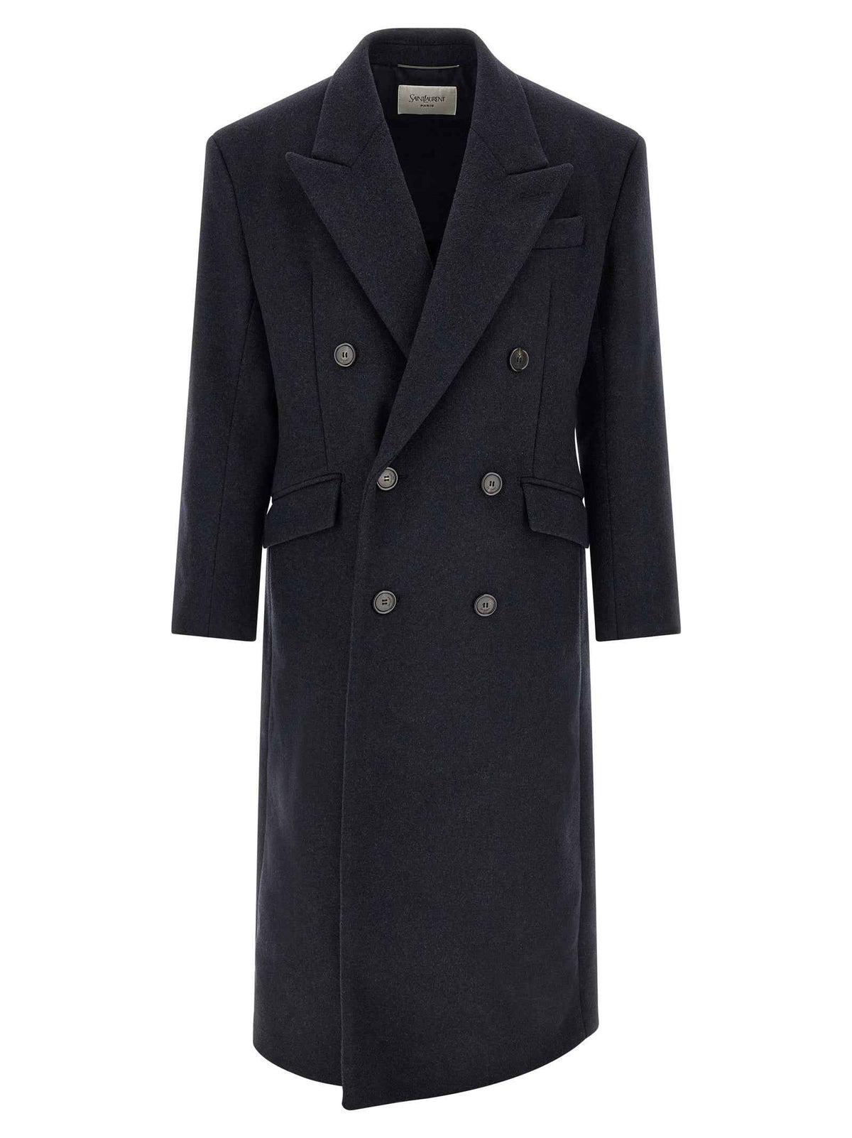 Saint Laurent Blue Wool Coat
