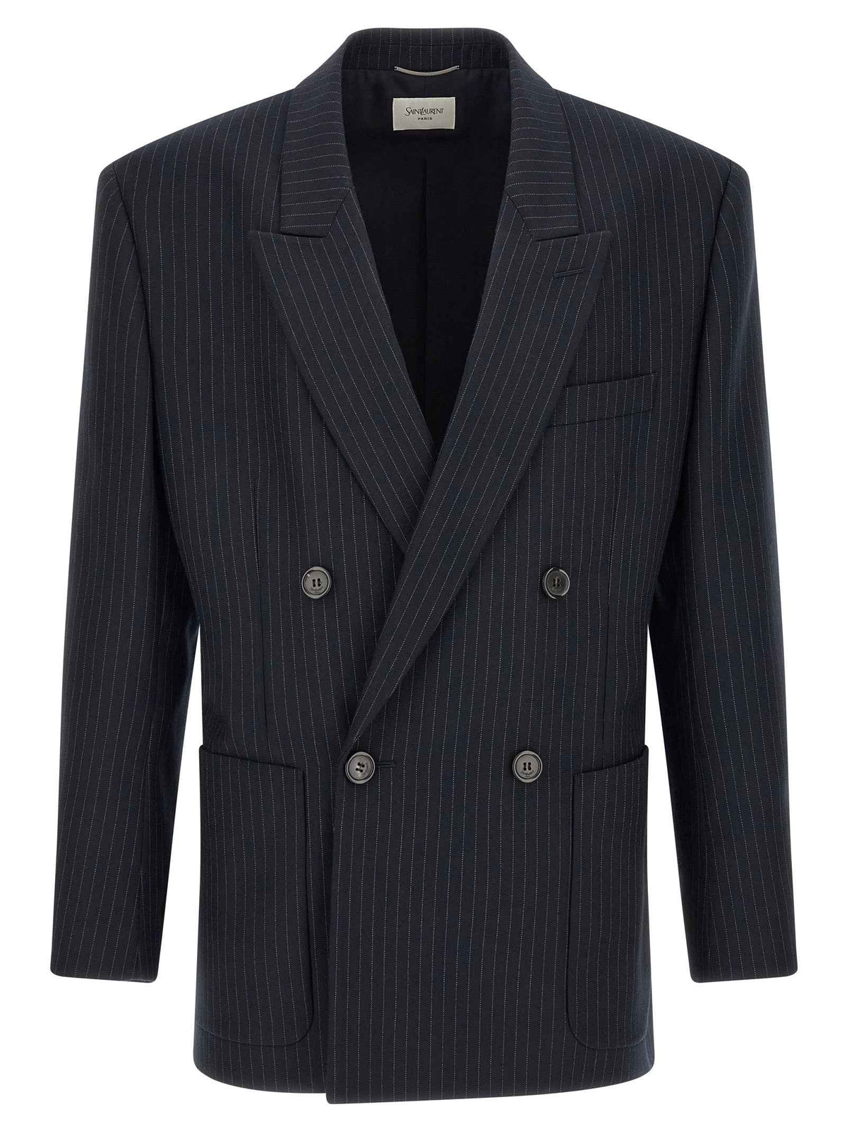 Saint Laurent Blue Wool Blazer