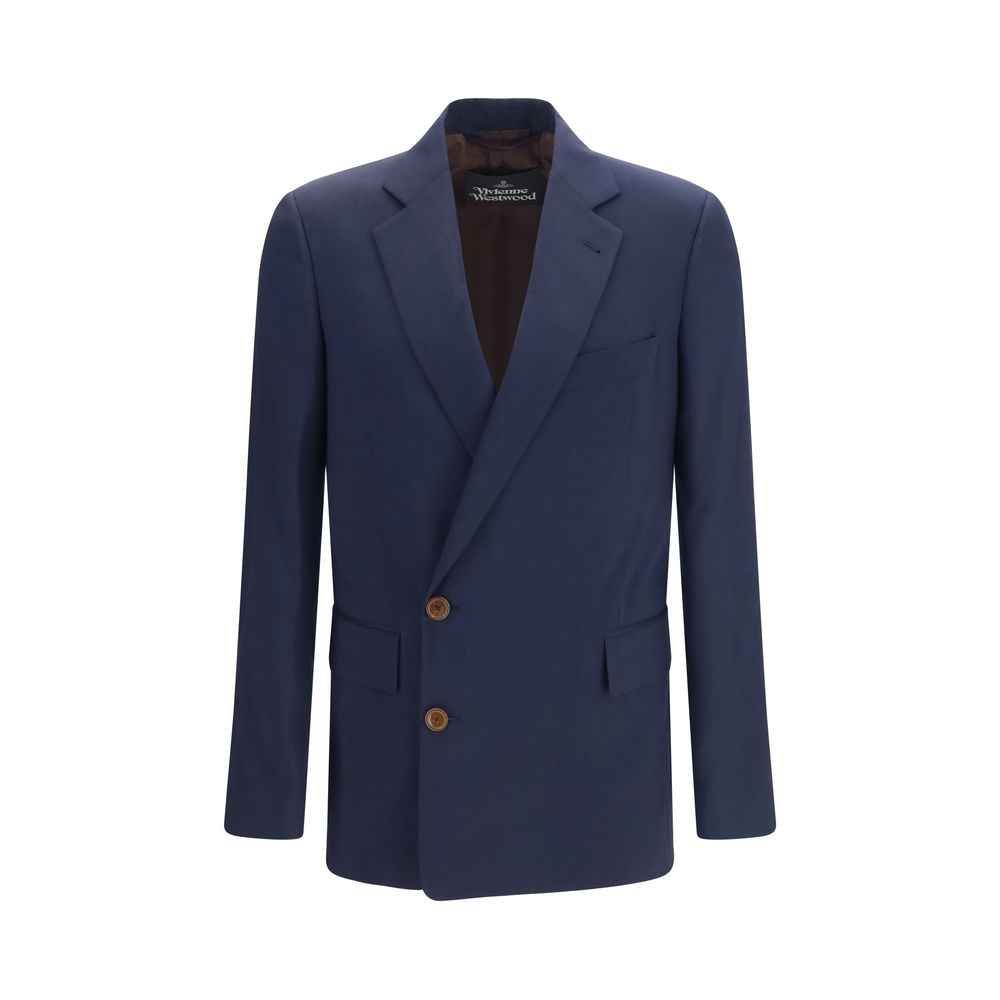 Vivienne Westwood Blue Wool Oves Aries Full-Length Jacket