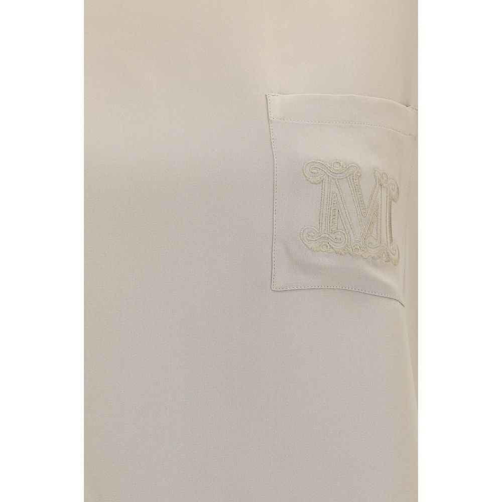 Max Mara Beige Silk T-Shirt