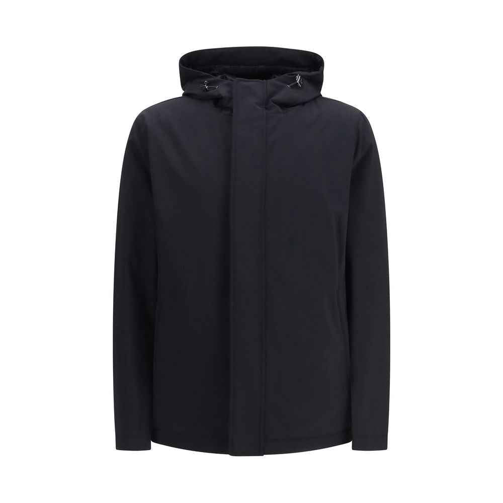 Herno Black Polyester Full-Length Jacket