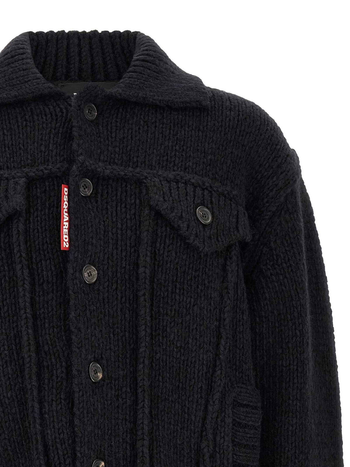 Dsquared² Blue Marabou Cardigan