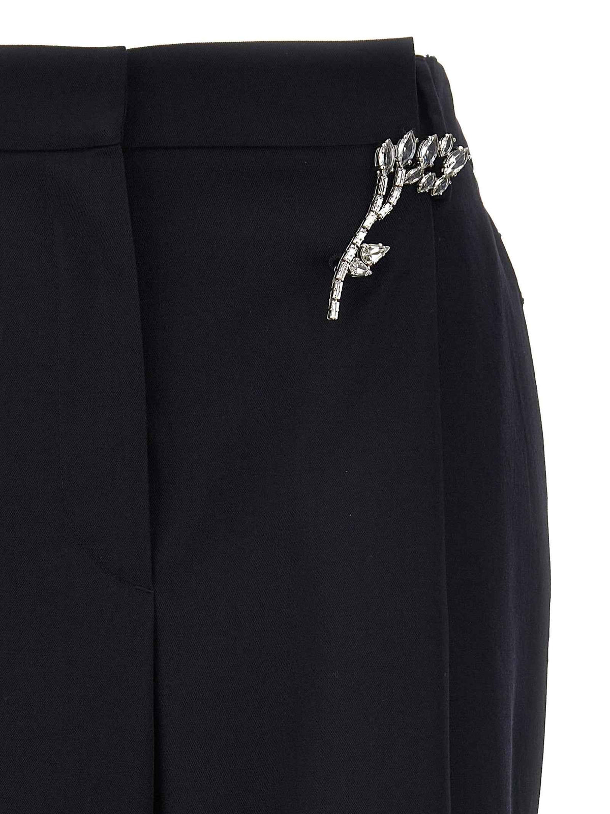 Prada Blue Wool Casual Pants