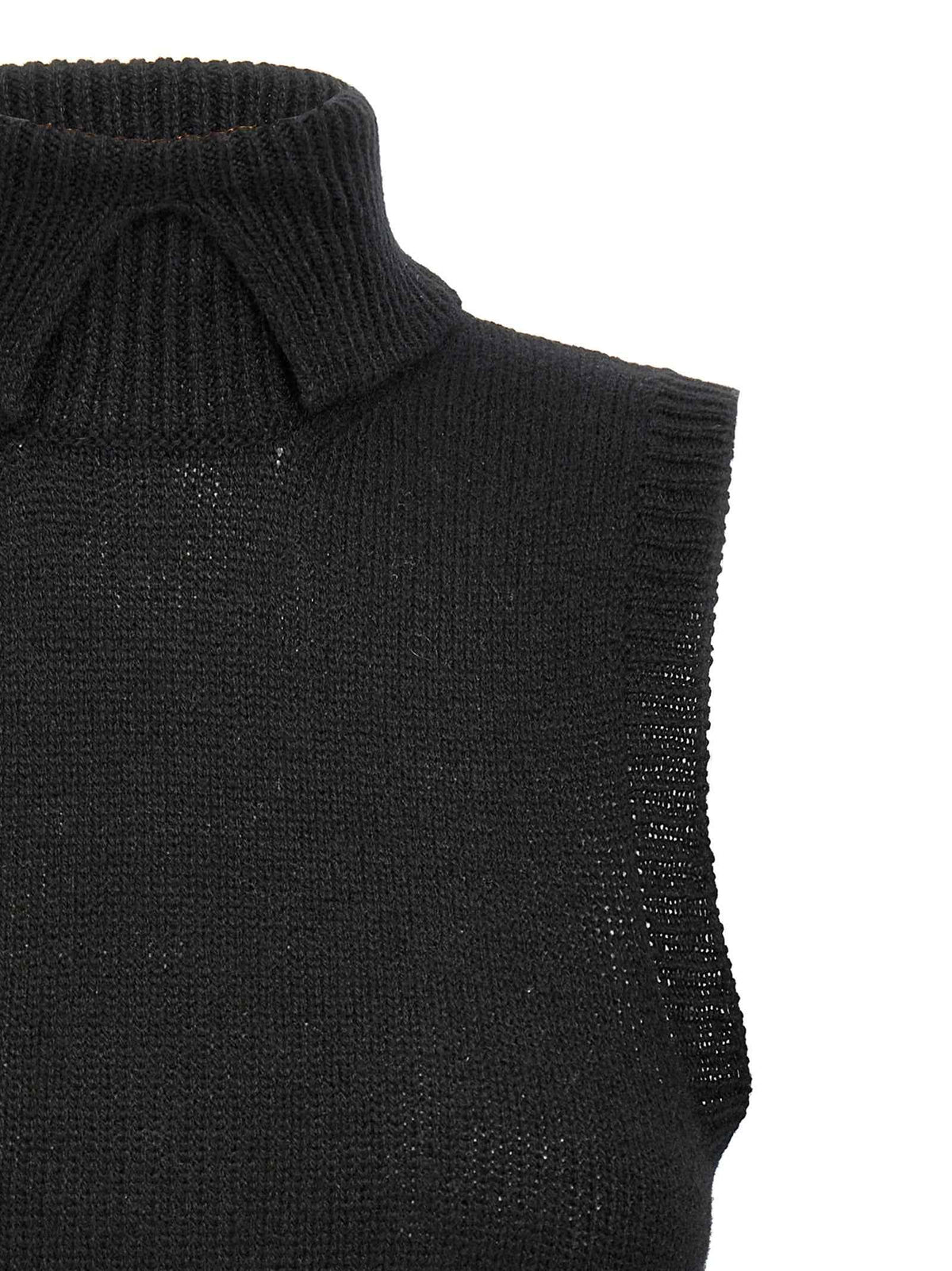 Prada Black Cashmere Sleeveless Jacket