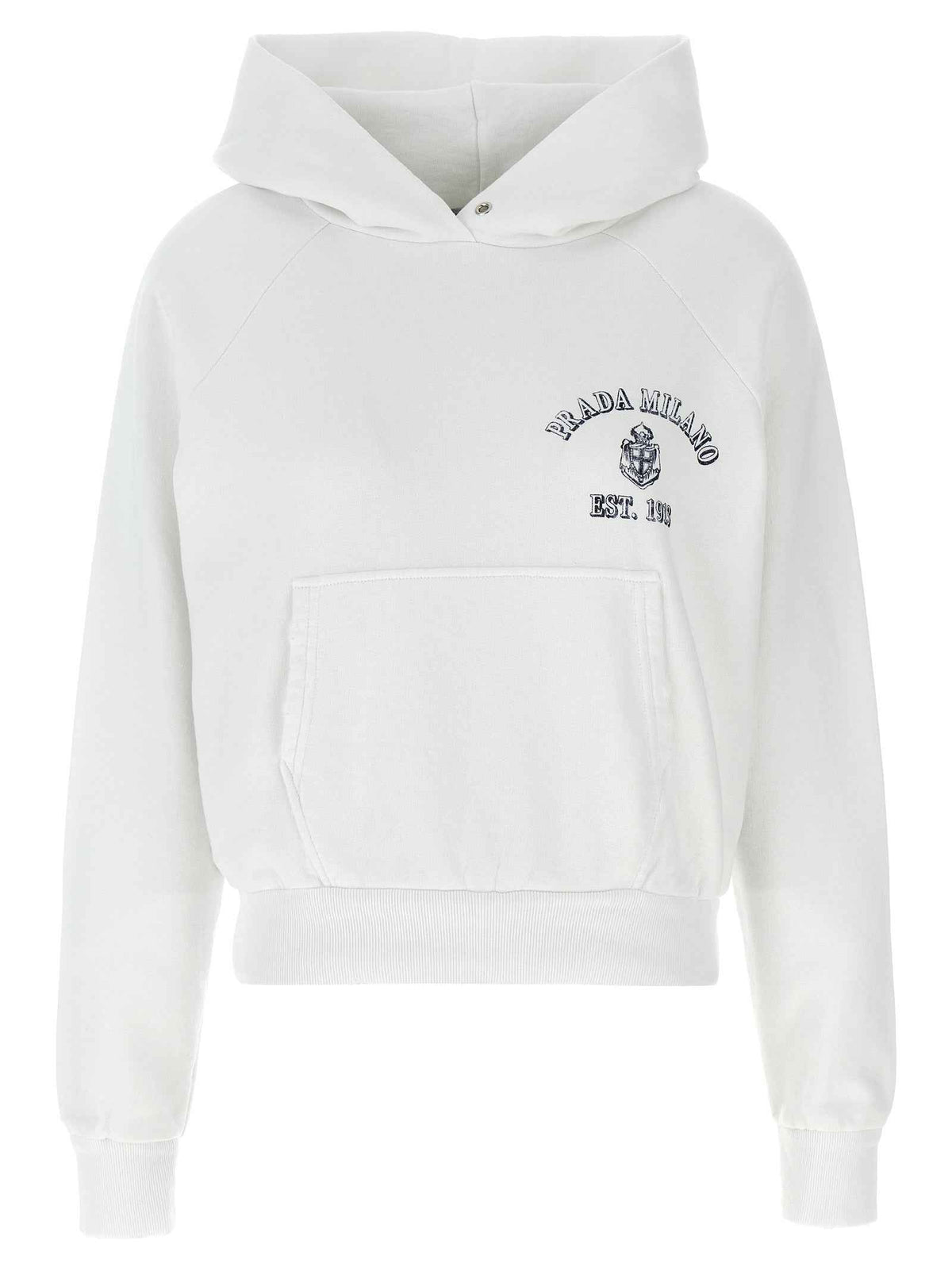 Prada White Cotton Sweatshirt