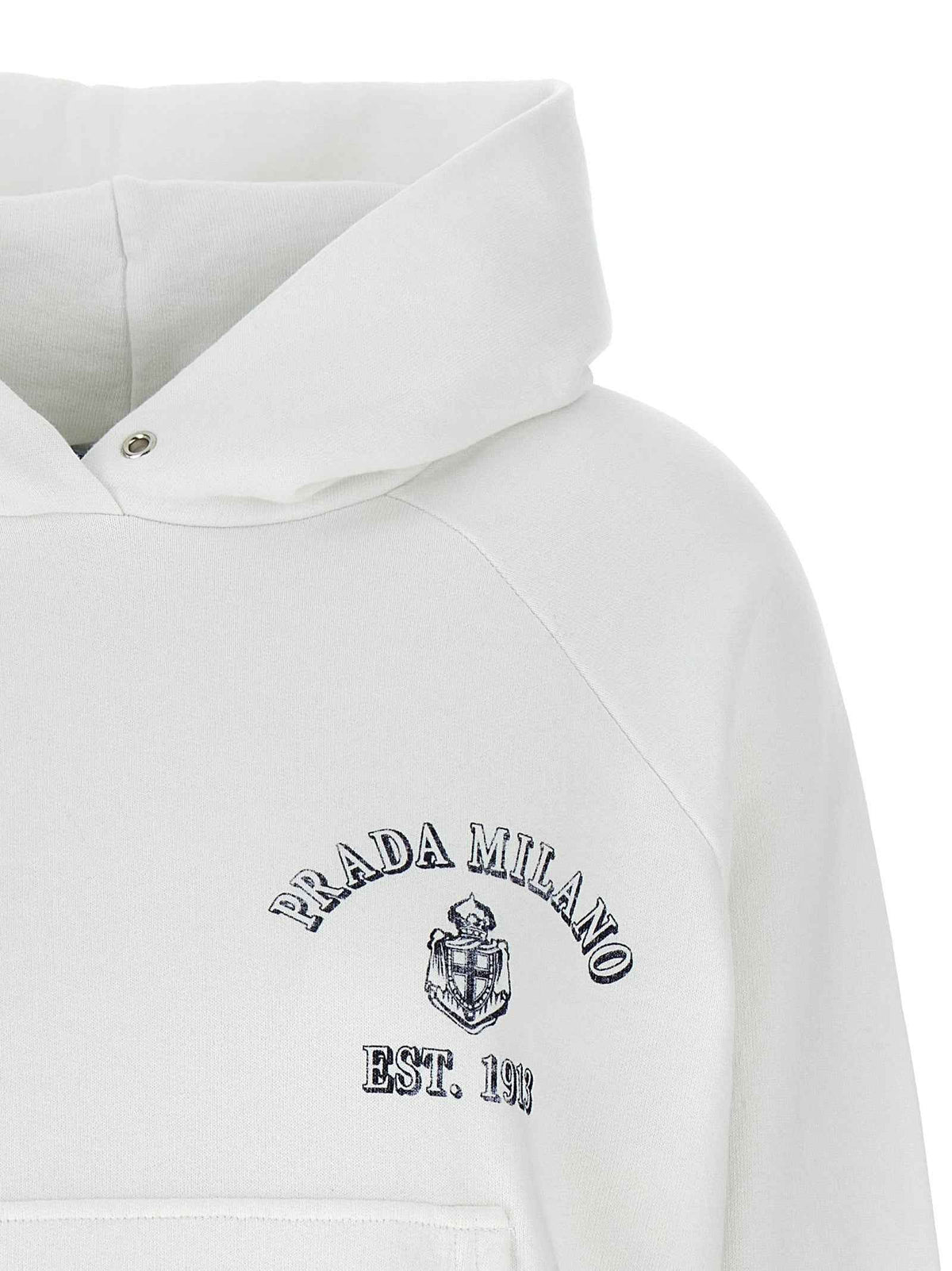 Prada White Cotton Sweatshirt