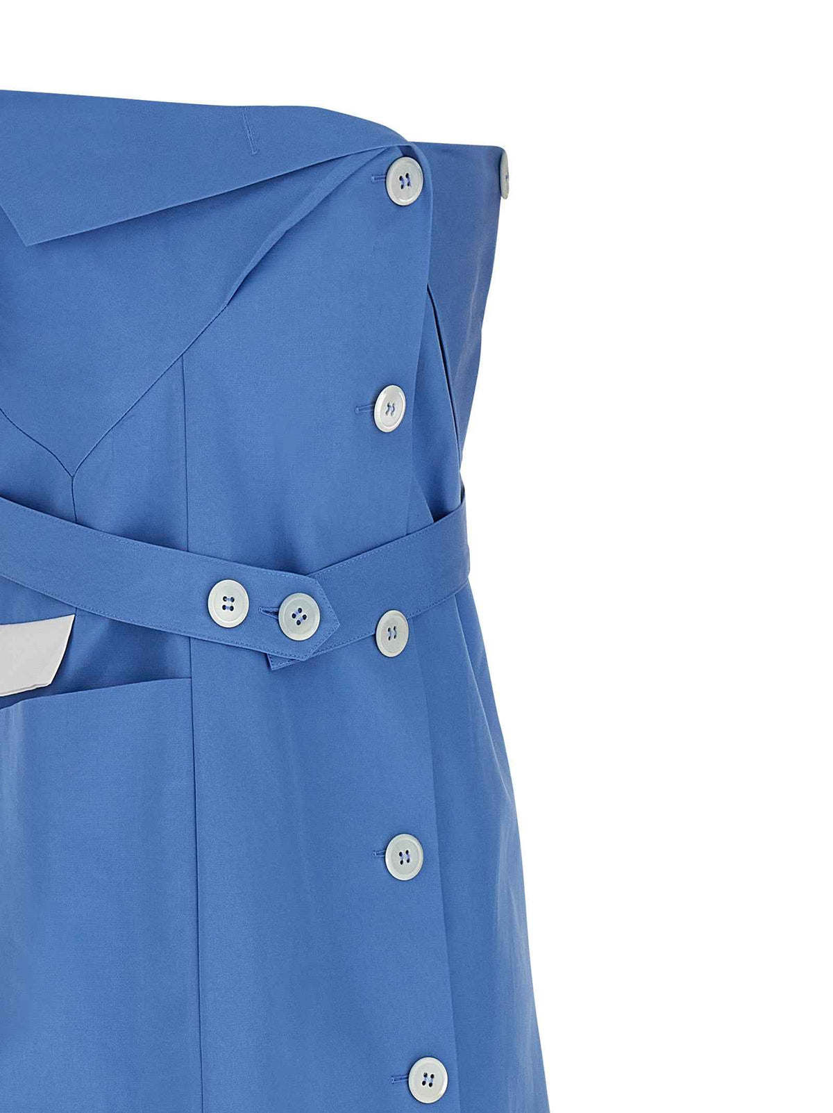 Miu Miu Blue Cotton Short Dress